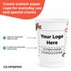 Custom Paper Cups, Add Logo or Text, Double Wall, 12 oz, 50 Pack view 2