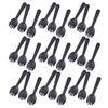 Toyvian 200pcs Black Plastic Appetizer Forks 2-in-1 Spork Design, Individually Wrapped for Comfortable Dining Experience, Sturdy Snack and Dessert Utensils for Parties and Wedding view 1