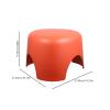 SOLUSTRE Red Plastic Step Stool and Adults Non-Slip Bathroom and Kitchen Foot Stepping Stool with Storage Function for Toilet or Bath view 2