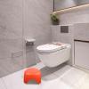SOLUSTRE Red Plastic Step Stool and Adults Non-Slip Bathroom and Kitchen Foot Stepping Stool with Storage Function for Toilet or Bath view 4