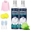 Cxyrna 100ml Instant Wrinkle Releaser Spray Smooths Creases in Seconds, Portable Fabric Wrinkle Release Spray Travel Size, No Iron Clothes Spray for Shirts, Dresses, Suits & Bedding (100ml-2PCS) view 1