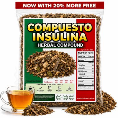 5oz Insulina Traditional 100% Natural Dried Plant Herbal Tea Gymnema Sylvestre & Costus Igneus Wildcrafted Mexican Herb Sugar-Free, Caffeine-Free Loose Leaf Infusion IMPORTED FROM MEXICO