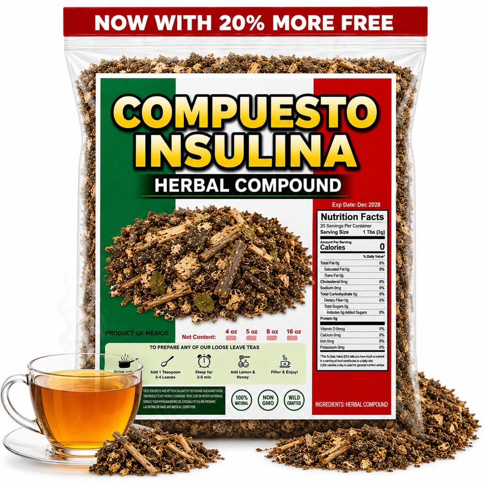 5oz Insulina Traditional 100% Natural Dried Plant Herbal Tea Gymnema Sylvestre & Costus Igneus Wildcrafted Mexican Herb Sugar-Free, Caffeine-Free Loose Leaf Infusion IMPORTED FROM MEXICO