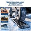 2 Pack Recovery Traction Boards, 10 Ton Capacity Offroad Traction Mats, PP Material with Shovel Function, Anti-Slip & UV Resistant for Sand Mud Snow Ice, 27 Inch Black view 2