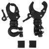 SAFIGLE 2pcs Wheelchair Cane Support Holder with Crutch Fastener, Sturdy Plastic and Metal Construction, Compact Design for Secure and Stable Fit, for Elderly Walkers and Wheelchair Users view 1