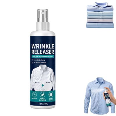 Instant Wrinkle Releaser Spray Smooths Creases in Seconds, 100ml Travel Wrinkle Release Spray, Instant Wrinkle Release No Iron, Travel-Ready, Static-Free & Fresh (1Pcs, 100ml)