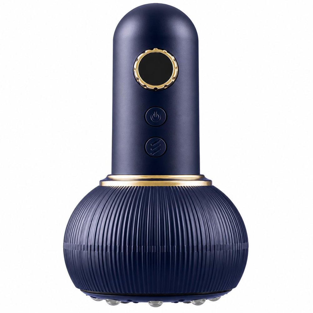 Vistas Markets Massage Tool for Body & Face, Electric Massager with Adjustable Heat, Ergonomic Body Sculpting Brush, Portable Cordless Self-Care Device for Relaxation and Skin Care