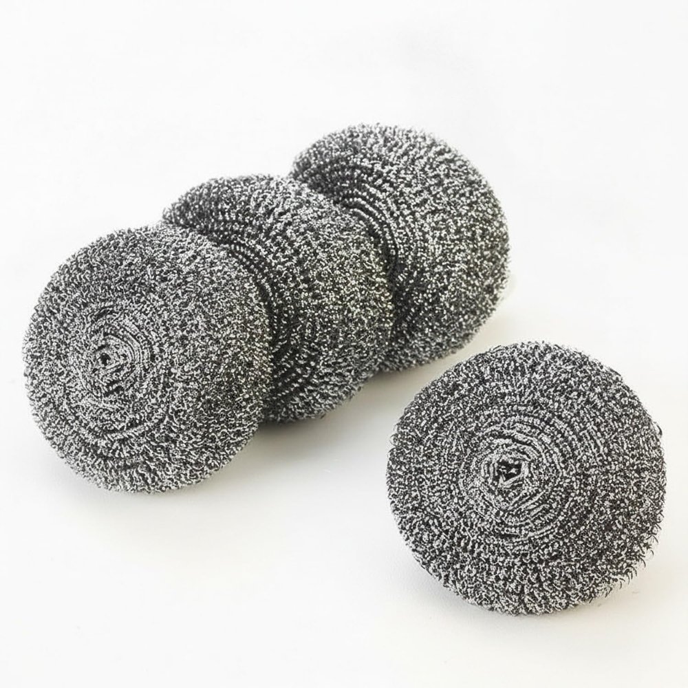 Heavy Duty Stainless Steel Scouring Pad for Pots, Pans, and Grills - Durable Wire Cleaning Tool