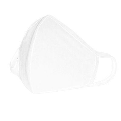 Adult Unisex White Cotton Face Mask 4 Pack, Breathable Washable Windproof Dustproof Mask Reusable Soft Cloth Mouth Cover, Winter Cold Weather Face Mask