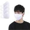 Adult Unisex White Cotton Face Mask 4 Pack, Breathable Washable Windproof Dustproof Mask Reusable Soft Cloth Mouth Cover, Winter Cold Weather Face Mask view 2