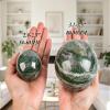 Moonstone Sphere Polished Rock Ball Healing Crystal Stone Sphere with Stand for Reiki Meditation Home Decor Chakra Balancing Witchcraft(African Jade,80-90MM) view 3