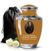 Custom Brown Urn for Ashes Image Personalized Urn 10 Inch Large view 1