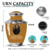 Custom Brown Urn for Ashes Image Personalized Urn 10 Inch Large view 2