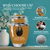 Custom Brown Urn for Ashes Image Personalized Urn 10 Inch Large view 3