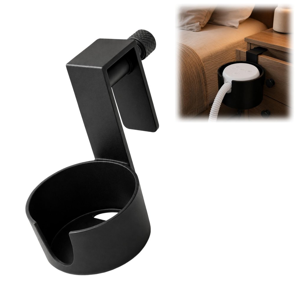 Bedside Clamp CPAP Holder with Hose Routing, Compatible with Transcend, Bed Frame Travel Mount