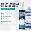 Instant Wrinkle Releaser Spray Smooths Creases In Seconds, No Iron, Travel-Ready, Static-Free & Fresh, Quick-Dry Fabric Wrinkle Remover & Static Eliminator For Clothes, Delicate Fabrics (3PC) view 2