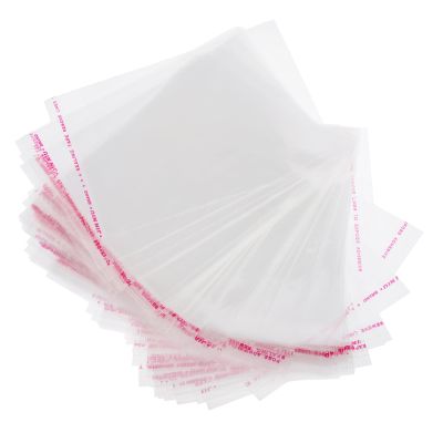 GANAZONO 100pcs Self-sealing Cookie Wrapping Pouches Made of Opp Material with High Transparency Resealable Packaging Bags for Cookies and Candies Suitable for Gifting and Office Use