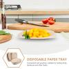 Abaodam Disposable Bulk Pack Oval Plates 50pcs Paper Made of Biodegradable Pulp, Multi-functional and Versatile Party Platter Plates Eco-friendly for Serving Fruits and Barbecue Dishes view 3
