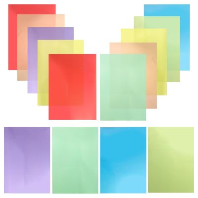 RUNROTOO 14 Sheets Colorful Cellophane Sheets for DIY Crafts Resistant to Damage for DIY Projects and Crafting