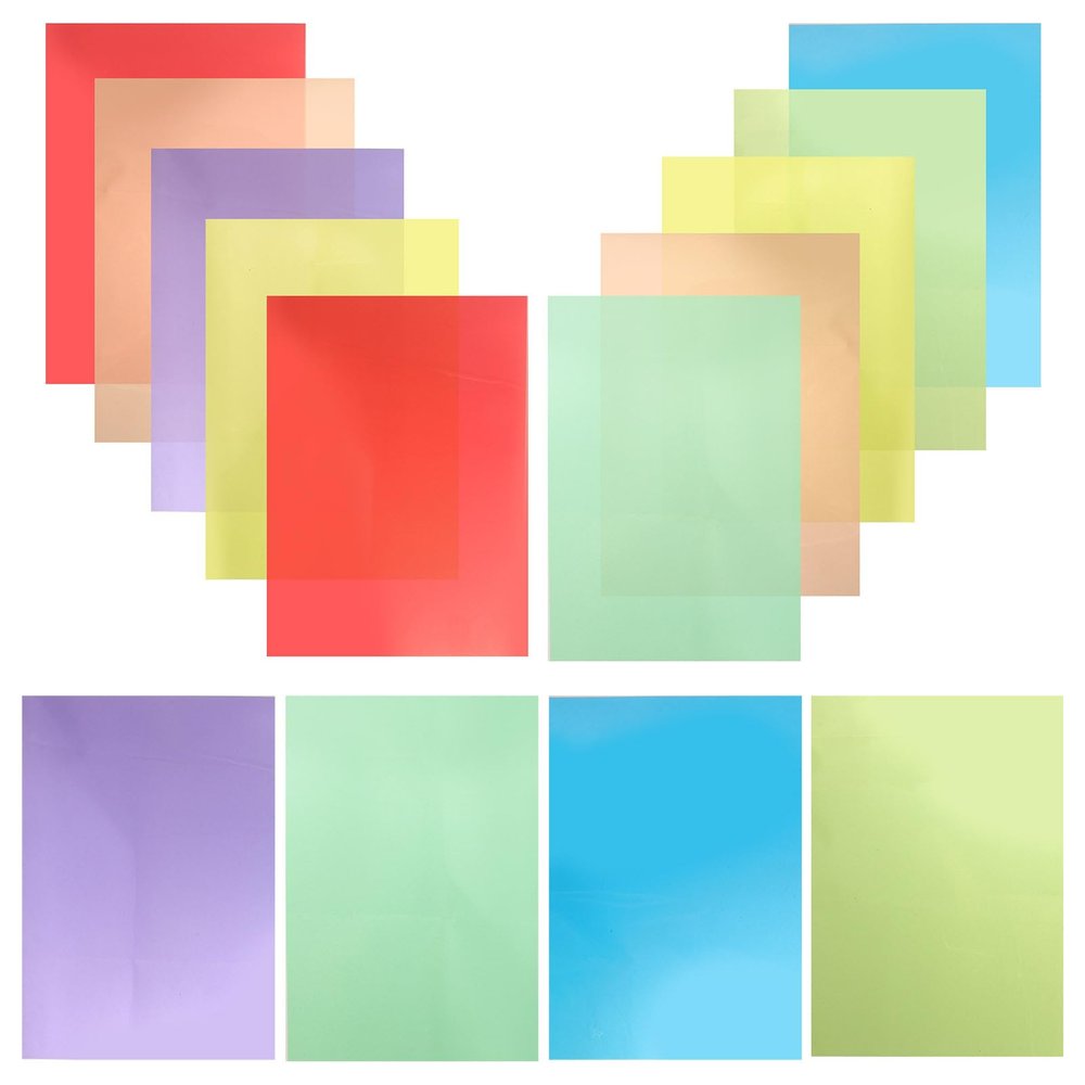 RUNROTOO 14 Sheets Colorful Cellophane Sheets for DIY Crafts Resistant to Damage for DIY Projects and Crafting