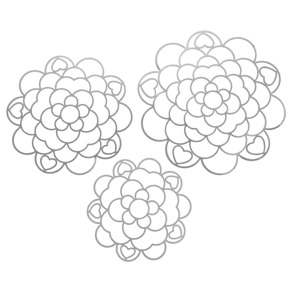 ibasenice 3pcs Flower Arrangement Holder: Stainless Steel Floral Grid - Floral Lid Organizer - Metal Vase Ring for Bouquet Organizing Party Centerpieces 4/5/6 Inch