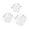 ibasenice 3pcs Flower Arrangement Holder: Stainless Steel Floral Grid - Floral Lid Organizer - Metal Vase Ring for Bouquet Organizing Party Centerpieces 4/5/6 Inch view 2