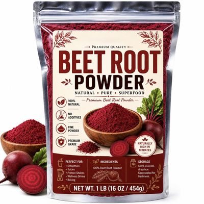 1LB Organic Beet Root Powder - Nutrient-Dense Beetroot Powder with Antioxidants, Nitric Oxide for Heart Health, Energy - Perfect for Smoothies, Beets Juice, & Recipes,
