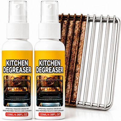 2026 New Greasekiller Spray Grill Cleaner 4.05OZ, Kitchen Degreaser Spray for BBQ Grates, Ovens, Stovetops, Range Hoods, Stainless Steel, Heavy-Duty Grease Remover
