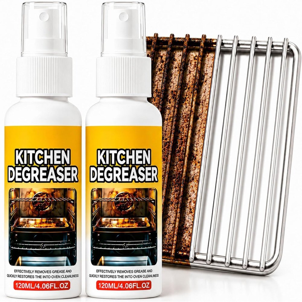 2026 New Greasekiller Spray Grill Cleaner 4.05OZ, Kitchen Degreaser Spray for BBQ Grates, Ovens, Stovetops, Range Hoods, Stainless Steel, Heavy-Duty Grease Remover