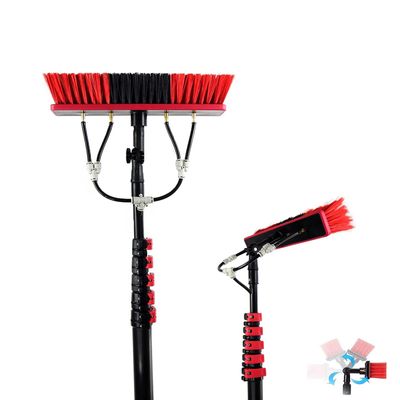 UBNMIUBV 24Ft Telescopic Window Cleaning Pole with Water Fed Brush - Extendable Kit for Solar Panel & Conservatory Roof Cleaning Ideal for Easy Reach & Streak-Free Shine,30cm Brush Head-1 g