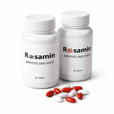 Rosamin Weight Gaining Pills: Dual Appetite Booster & Mass Enhancer, 56Ct