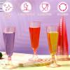 HongJP Disposable Champagne Flutes 40 Pcs 5oz Pink Disposable Plastic Champagne Flutes, Ideal for Wedding Birthday Bridal Shower Party view 4