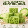 Sugar-Free Bitter Melon Pie, Whole Grain Snack Cubes, Soft Plant-Based Grain Snack, Ready-to-Eat Vegetable & Grain Pastry, Naturally Delicious, 250g Resealable Bag (250g, Bitter Melon) view 2