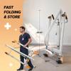 Carearise Foldable Manual Hydraulic Patient Lift, Wide Floor-to-Bed Lifting Height Range, 400 LBS Weight Capacity Sit to Stand Transfer Aid with Sling for Seniors & Disabled Home Care view 2
