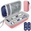 Insulated Cooler Travel Case for 2 Zepbound & Mounjaro Injector Pens, TSA Approved Tirzepatide Pen Holder with Ice Pack, Dual-Layer Mesh Pocket, Protection Case for Travel (Pink, Fits 2 Pen) view 1