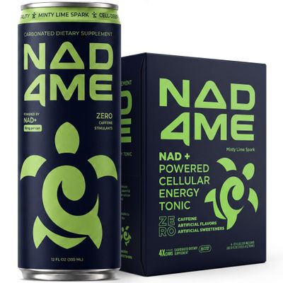 NAD4Me Minty Lime Cellular Energy Drink, Sparkling, Zero Caffeine