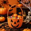 Halloween Pumpkin Shaped Handbag,Woven Rope Pumpkin Candy Basket, #B view 1