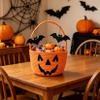 Halloween Pumpkin Shaped Handbag,Woven Rope Pumpkin Candy Basket, #B view 3