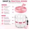 Pill Bottle Organizer, Pink 7 Vitamin Organizer Large Compartment Compact Bottle Travel Essential Anti-Mix Design, Portable Dispenser Home Use, Daily Storage with Sticker Label (Blue) view 3