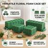 Jenivaint Flower Holder Cage 4 Pack 2 Rectangle 2 Square Foam Blocks with Suction Cups Tape for Wedding Party Centerpieces, Reusable Wet Floral Foam Frames for Artificial Decor view 4
