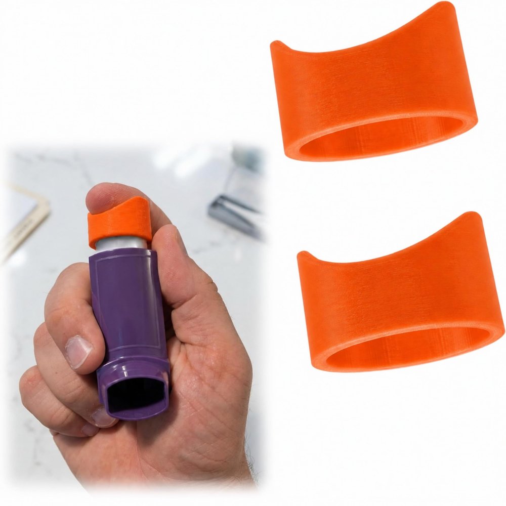 Ergonomic One-Hand Grip Support Accessory for Cylindrical Devices, Easy-Press Handling Aid with Stable Anti-Slip Design for Improved Control, 2PCS(Orange)