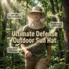 Spwejsr Mosquito Hats with Netting, Bug Proof Sun Hat with Hidden Net for Men Women, Wide Brim Bucket Hat for Fishing Hiking Camping Gardening (Black) view 2