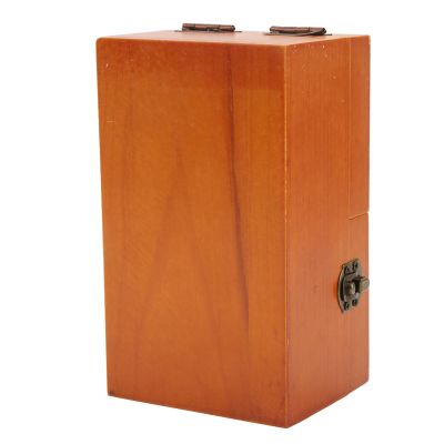 Domary Useless Box Wooden Box Wood Pine Stress Relief Toy Boredom Toy Decompression Natural Pine Easy Operation Fully Assembled with Metal Buttons for Kids Adults (Brown(UselessBox))