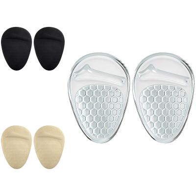 3 Pairs Gel Honeycomb Forefoot Cushions, 0.31 in Thick Metatarsal Pads for High Heels, Self-Adhesive Foot Comfort Support Pads, Non-Slip, Shock Absorbing Shoe Inserts for Women, 3.9 x 2.8 in