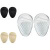 3 Pairs Gel Honeycomb Forefoot Cushions, 0.31 in Thick Metatarsal Pads for High Heels, Self-Adhesive Foot Comfort Support Pads, Non-Slip, Shock Absorbing Shoe Inserts for Women, 3.9 x 2.8 in view 1