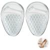 3 Pairs Gel Honeycomb Forefoot Cushions, 0.31 in Thick Metatarsal Pads for High Heels, Self-Adhesive Foot Comfort Support Pads, Non-Slip, Shock Absorbing Shoe Inserts for Women, 3.9 x 2.8 in view 4