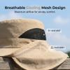 Spwejsr Mosquito Hats with Netting, Bug Proof Sun Hat with Hidden Net for Men Women, Wide Brim Bucket Hat for Fishing Hiking Camping Gardening (Light Gray) view 4