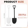 METALLIXITY Mini Ice Cream Dessert Shovel Spoons 200Pcs, White/Black view 2