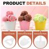 METALLIXITY Mini Ice Cream Dessert Shovel Spoons 200Pcs, White/Black view 3