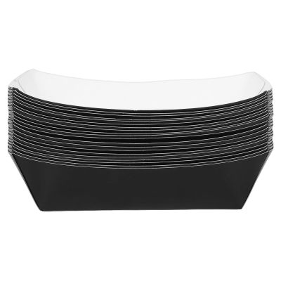 Garneck 20 Pcs Disposable Kraft Paper Food Trays Lightweight Waterproof No-fold Design for Hot Dogs Chicken Wings Bbq and Cooked Foods for Family Gatherings the Go Random Color